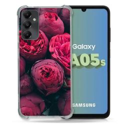 Coque Renforcée En Verre Trempé PourSamsung Galaxy A05S Fleur Pivoine