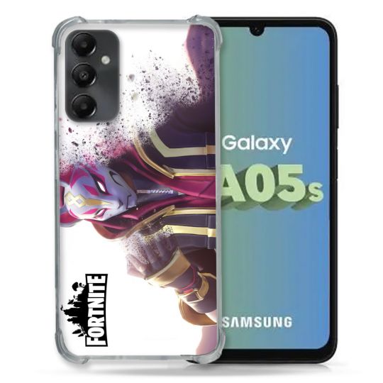 Coque Renforcée En Verre Trempé PourSamsung Galaxy A05S Fortnite Blanc