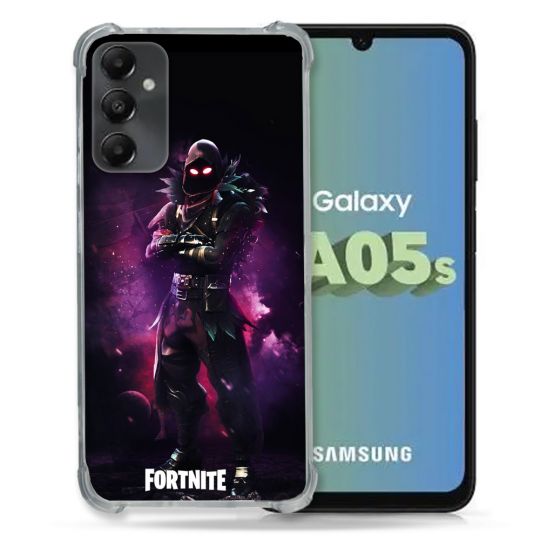 Coque Renforcée En Verre Trempé PourSamsung Galaxy A05S Fortnite Raven