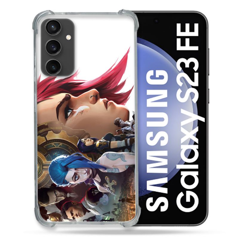Coque Renforcée En Verre Trempé PourSamsung Galaxy S23 FE Arcane Jynx Sœur