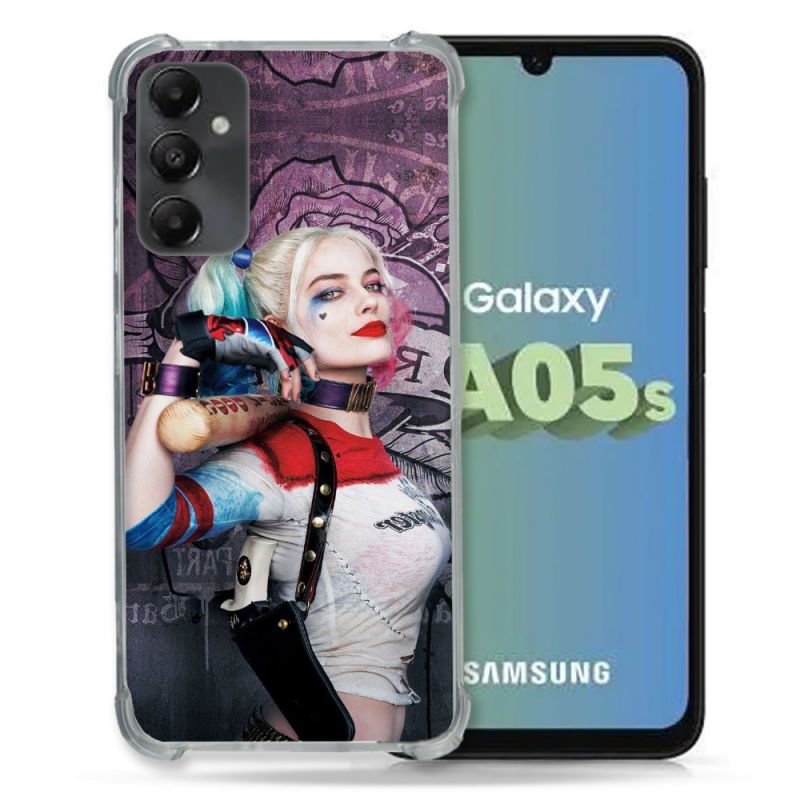 Coque Renforcée En Verre Trempé PourSamsung Galaxy A05S Harley Quinn Batte