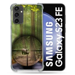 Coque Renforcée En Verre Trempé PourSamsung Galaxy S23 FE Chasse Sanglier Viseur