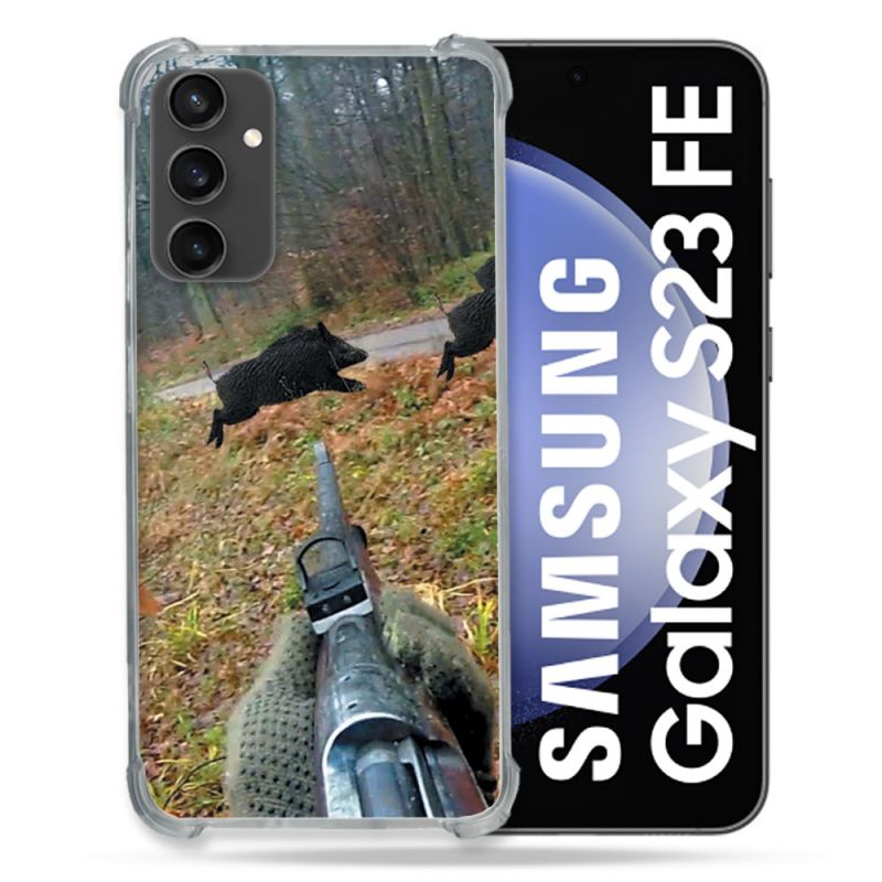 Coque Renforcée En Verre Trempé PourSamsung Galaxy S23 FE Chasse Vision Tir