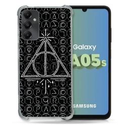 Coque Renforcée En Verre Trempé PourSamsung Galaxy A05S Harry Potter Hollows Triangle Noir