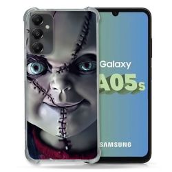 Coque Renforcée En Verre Trempé PourSamsung Galaxy A05S Horreur Chucky Cicatrice