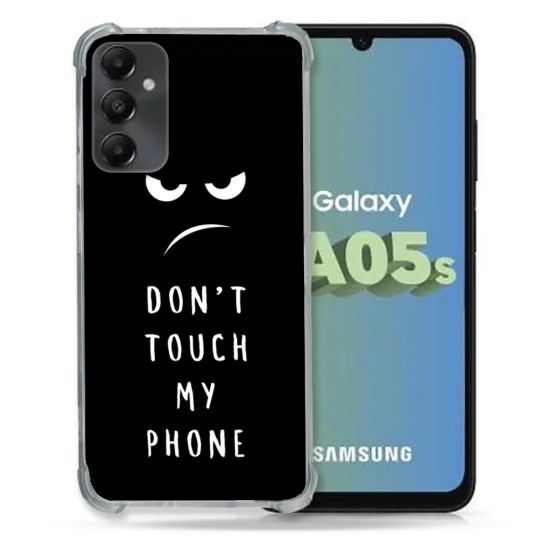 Coque Renforcée En Verre Trempé PourSamsung Galaxy A05S Humour Don't Touch