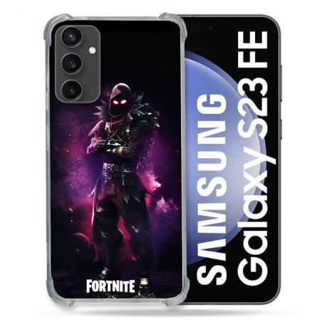 Coque Renforcée En Verre Trempé PourSamsung Galaxy S23 FE Fortnite Raven