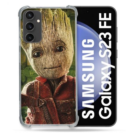 Coque Renforcée En Verre Trempé PourSamsung Galaxy S23 FE Groot Vert