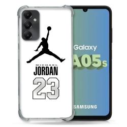 Coque Renforcée En Verre Trempé PourSamsung Galaxy A05S Jordan 23 Blanc