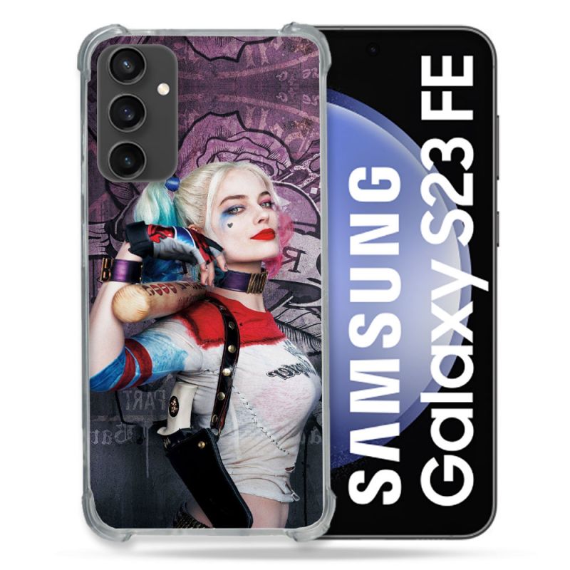 Coque Renforcée En Verre Trempé PourSamsung Galaxy S23 FE Harley Quinn Batte
