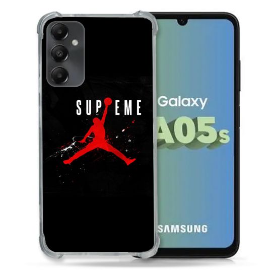 Coque Renforcée En Verre Trempé PourSamsung Galaxy A05S Jordan Supreme Noir