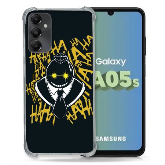 Coque Renforcée En Verre Trempé PourSamsung Galaxy A05S Manga Assassination Classroom Kuro Noir