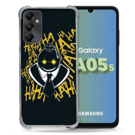 Coque Renforcée En Verre Trempé PourSamsung Galaxy A05S Manga Assassination Classroom Kuro Noir