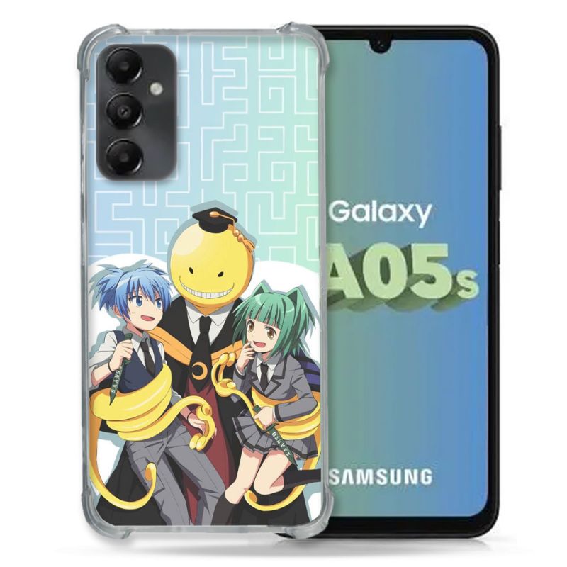 Coque Renforcée En Verre Trempé PourSamsung Galaxy A05S Manga Assassination Classroom Kuro Trio