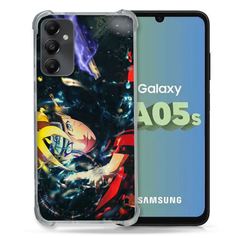 Coque Renforcée En Verre Trempé PourSamsung Galaxy A05S Manga Boruto Eclair