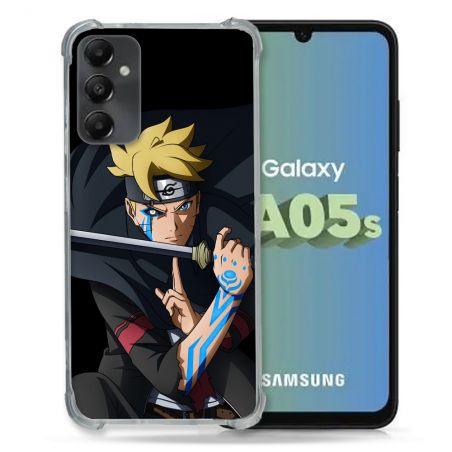 Coque Renforcée En Verre Trempé PourSamsung Galaxy A05S Manga Boruto Tatouage