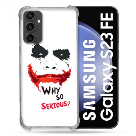 Coque Renforcée En Verre Trempé PourSamsung Galaxy S23 FE Joker Blanc