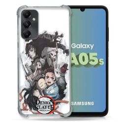 Coque Renforcée En Verre Trempé PourSamsung Galaxy A05S Manga Demon Slayer Blanc