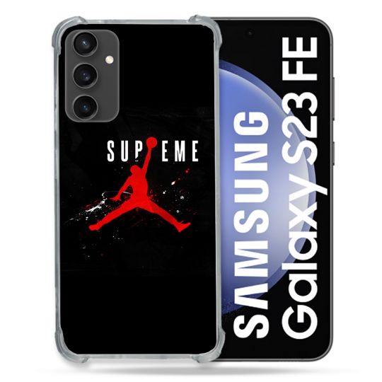 Coque Renforcée En Verre Trempé PourSamsung Galaxy S23 FE Jordan Supreme Noir