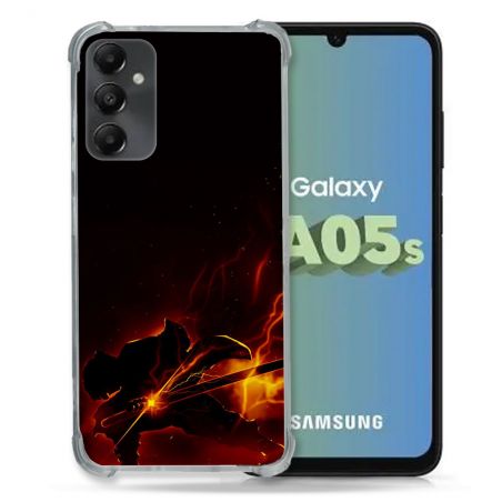 Coque Renforcée En Verre Trempé PourSamsung Galaxy A05S Manga Demon Slayer Electric