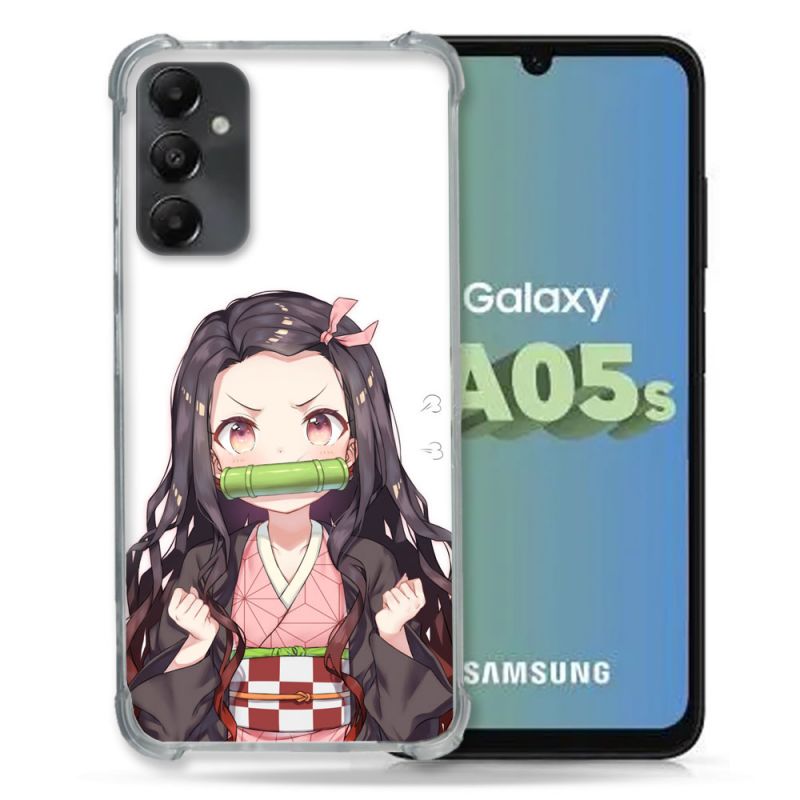 Coque Renforcée En Verre Trempé PourSamsung Galaxy A05S Manga Demon Slayer Nezuko