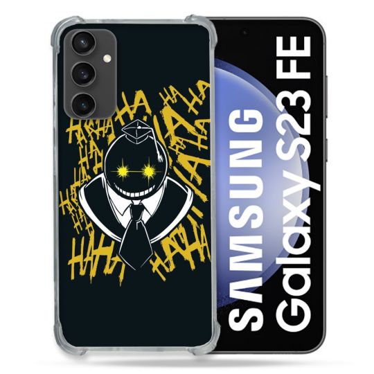 Coque Renforcée En Verre Trempé PourSamsung Galaxy S23 FE Manga Assassination Classroom Kuro Noir