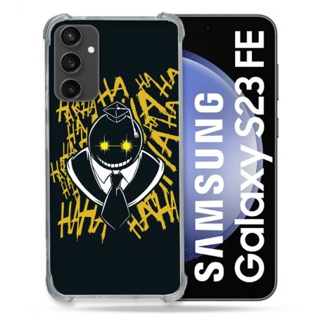 Coque Renforcée En Verre Trempé PourSamsung Galaxy S23 FE Manga Assassination Classroom Kuro Noir