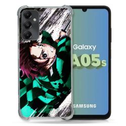 Coque Renforcée En Verre Trempé PourSamsung Galaxy A05S Manga Demon Slayer Tanjiro