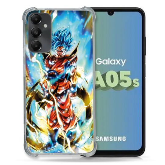Coque Renforcée En Verre Trempé PourSamsung Galaxy A05S Manga Dragon Ball Sangoku Blanc