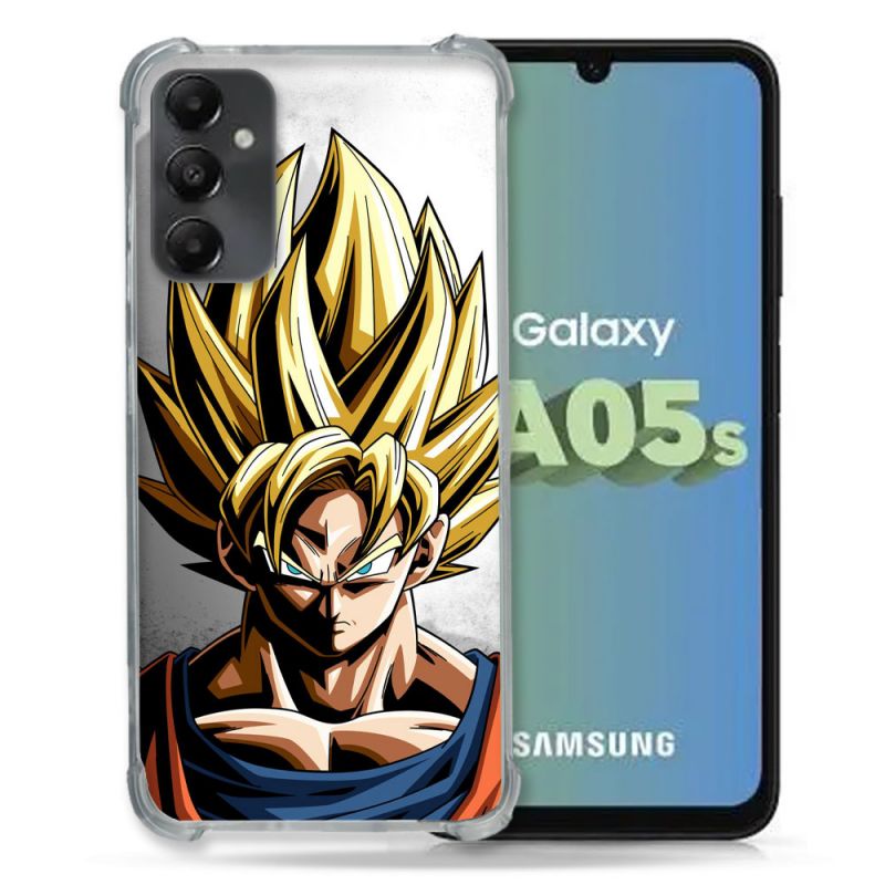 Coque Renforcée En Verre Trempé PourSamsung Galaxy A05S Manga Dragon Ball Sangoku Portrait