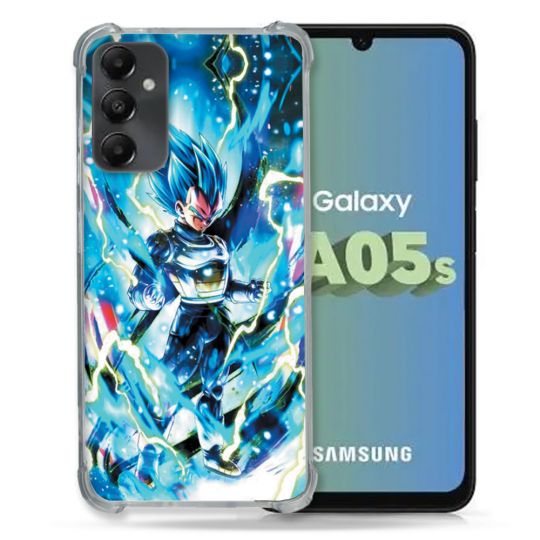 Coque Renforcée En Verre Trempé PourSamsung Galaxy A05S Manga Dragon Ball Vegeta Bleu