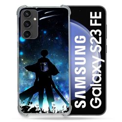 Coque Renforcée En Verre Trempé PourSamsung Galaxy S23 FE Manga Attaque Titans Levi