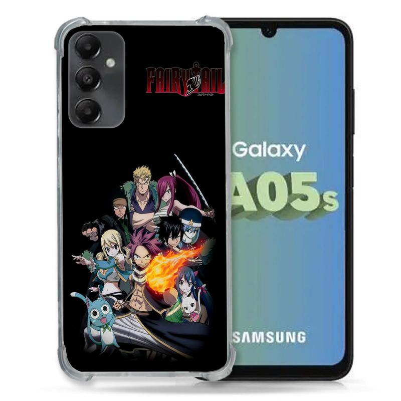 Coque Renforcée En Verre Trempé PourSamsung Galaxy A05S Manga Fairy Tail Logo Team