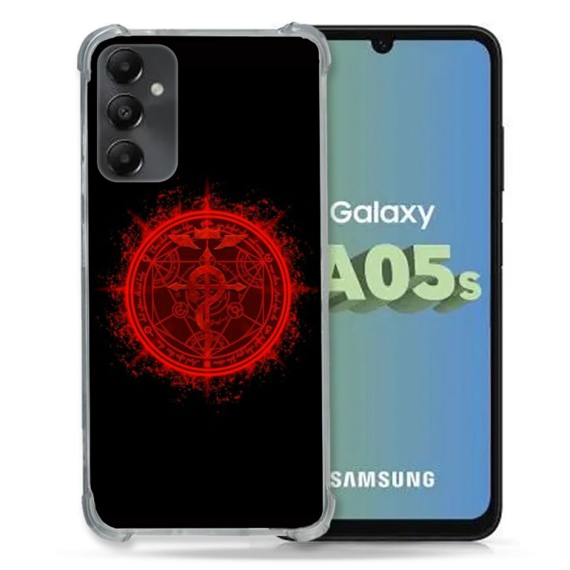 Coque Renforcée En Verre Trempé PourSamsung Galaxy A05S Manga Fullmetal Alchemist Logo