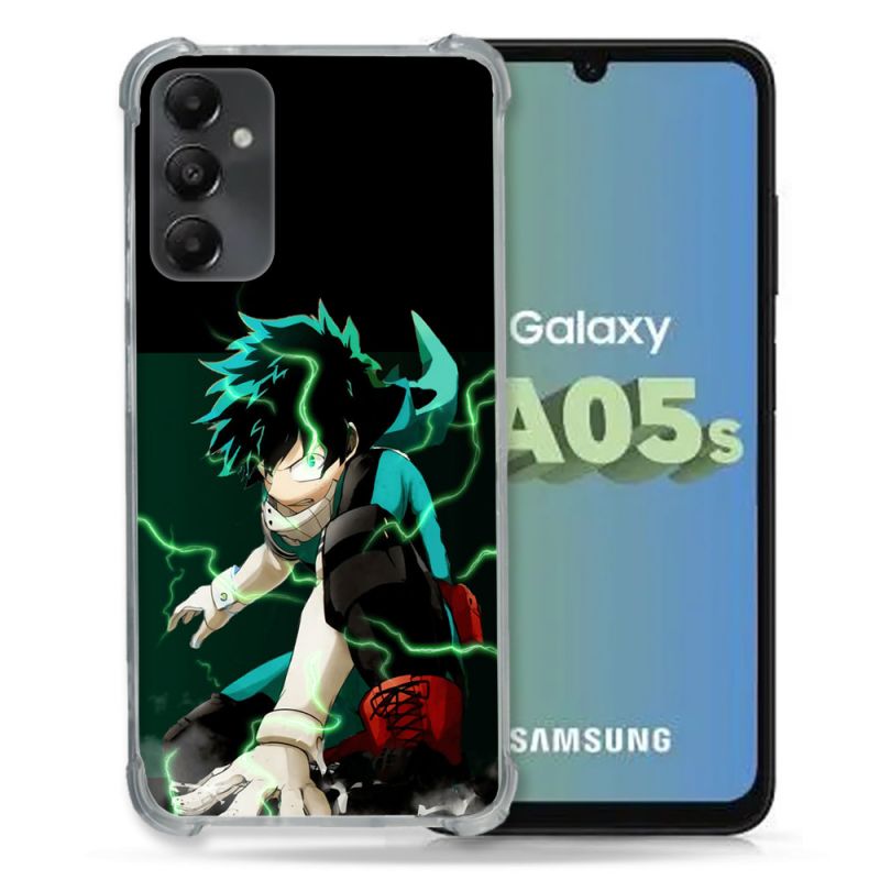 Coque Renforcée En Verre Trempé PourSamsung Galaxy A05S Manga My Hero Academia Deku