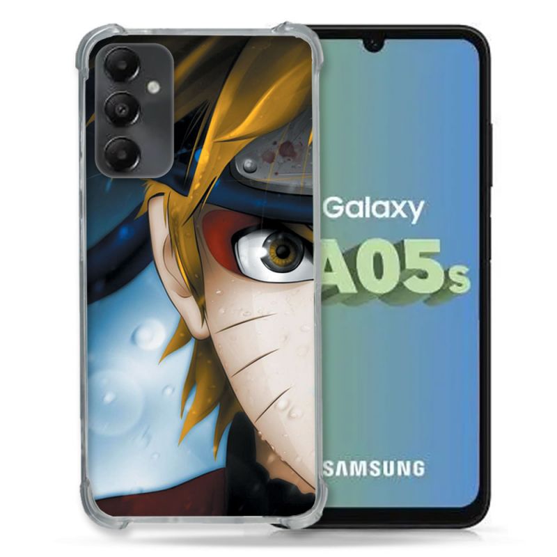Coque Renforcée En Verre Trempé PourSamsung Galaxy A05S Manga Naruto Blanc