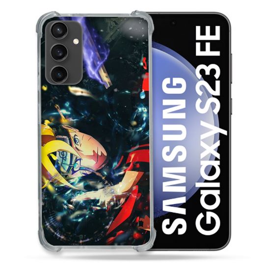Coque Renforcée En Verre Trempé PourSamsung Galaxy S23 FE Manga Boruto Eclair