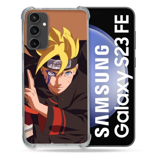 Coque Renforcée En Verre Trempé PourSamsung Galaxy S23 FE Manga Boruto Signe