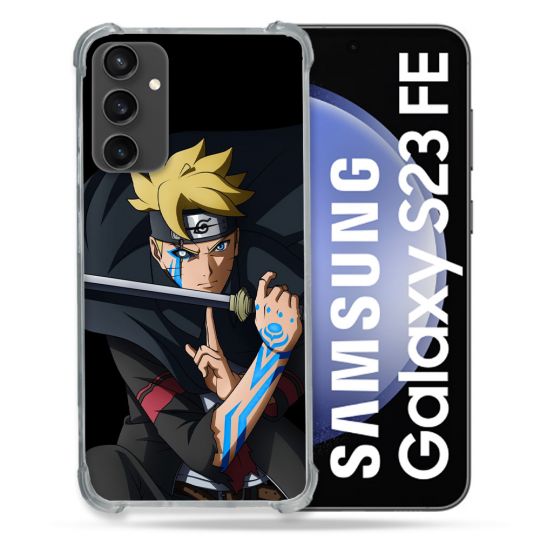 Coque Renforcée En Verre Trempé PourSamsung Galaxy S23 FE Manga Boruto Tatouage