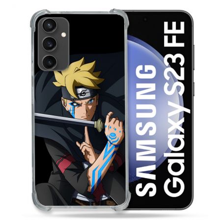 Coque Renforcée En Verre Trempé PourSamsung Galaxy S23 FE Manga Boruto Tatouage