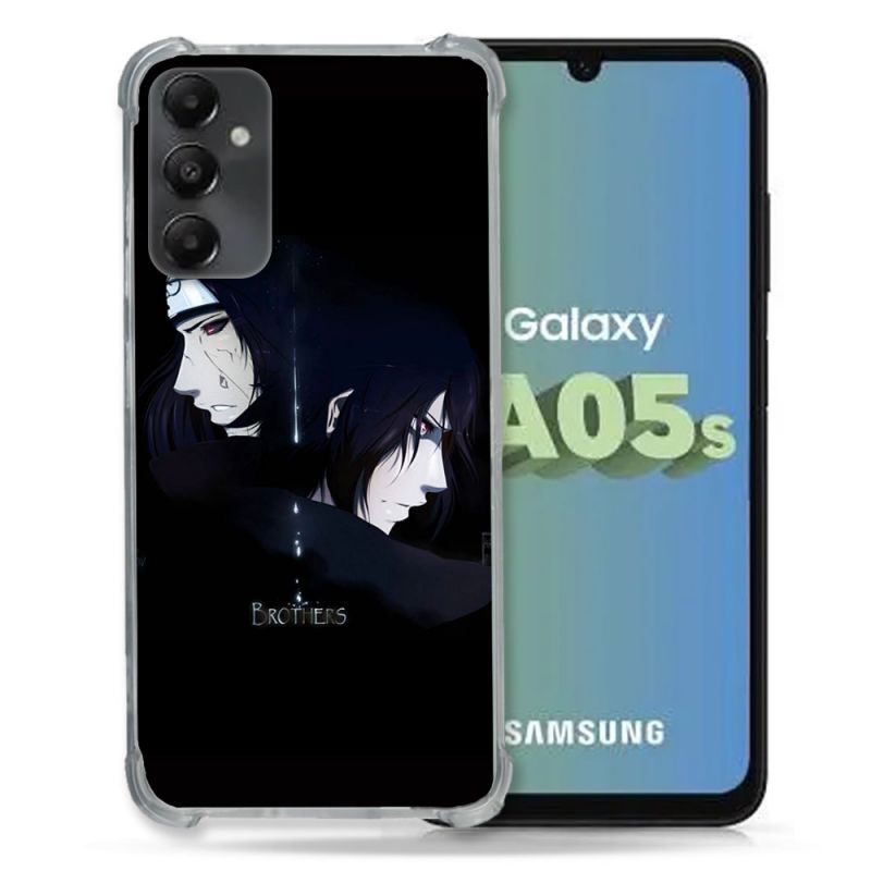 Coque Renforcée En Verre Trempé PourSamsung Galaxy A05S Manga Naruto Sasuke Itachi