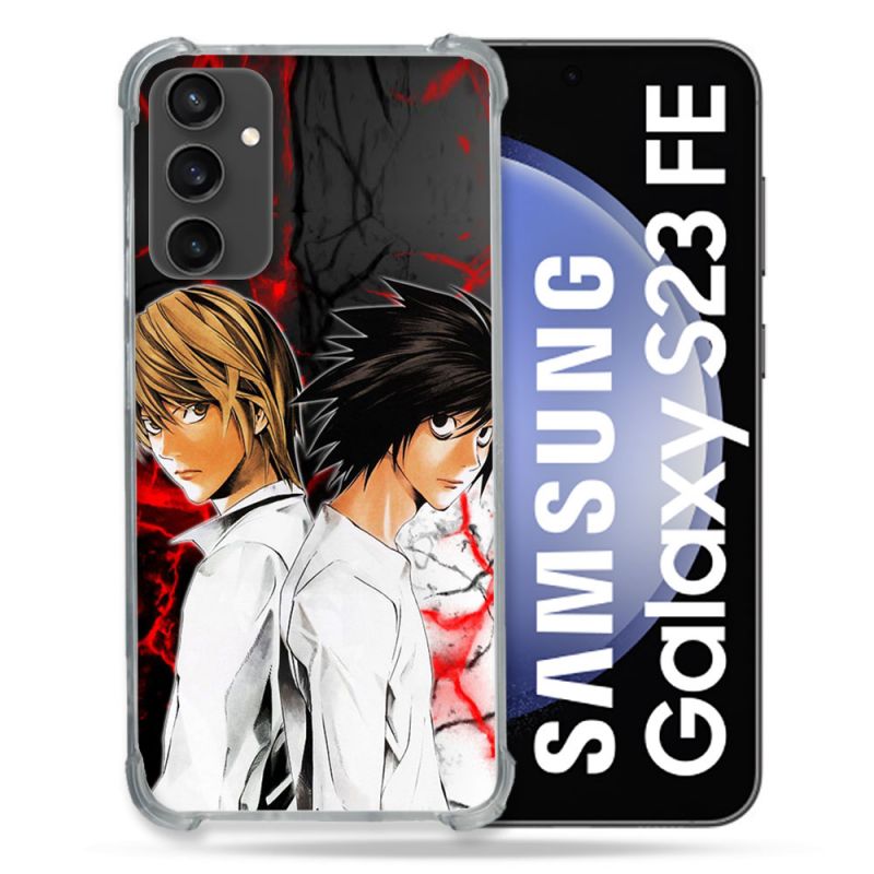 Coque Renforcée En Verre Trempé PourSamsung Galaxy S23 FE Manga Death Note Duo