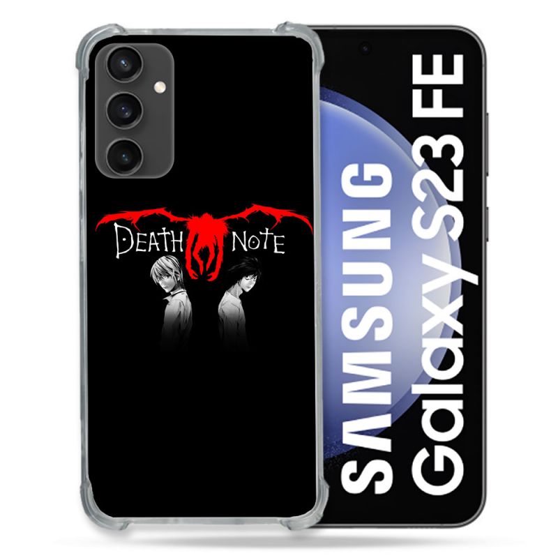 Coque Renforcée En Verre Trempé PourSamsung Galaxy S23 FE Manga Death Note Noir