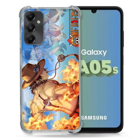 Coque Renforcée En Verre Trempé PourSamsung Galaxy A05S Manga One Piece Ace Color