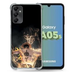 Coque Renforcée En Verre Trempé PourSamsung Galaxy A05S Manga One Piece Ace Noir