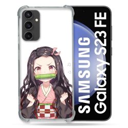 Coque Renforcée En Verre Trempé PourSamsung Galaxy S23 FE Manga Demon Slayer Nezuko