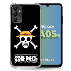 Coque Renforcée En Verre Trempé PourSamsung Galaxy A05S Manga One Piece Tete de Mort