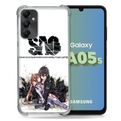 Coque Renforcée En Verre Trempé PourSamsung Galaxy A05S Manga SAO sword Art Online Blanc