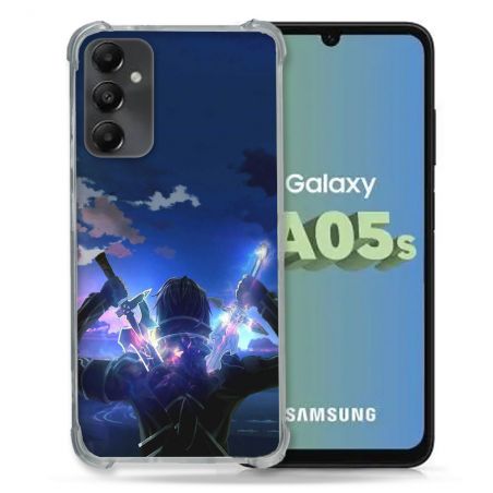 Coque Renforcée En Verre Trempé PourSamsung Galaxy A05S Manga SAO sword Art Online Epee