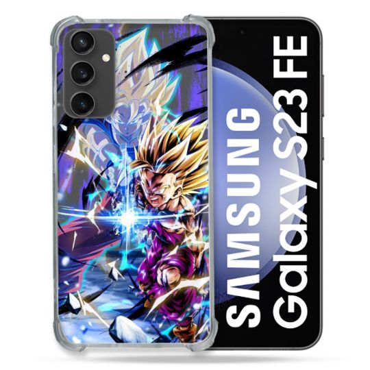 Coque Renforcée En Verre Trempé PourSamsung Galaxy S23 FE Manga Dragon Ball Sangohan Duo